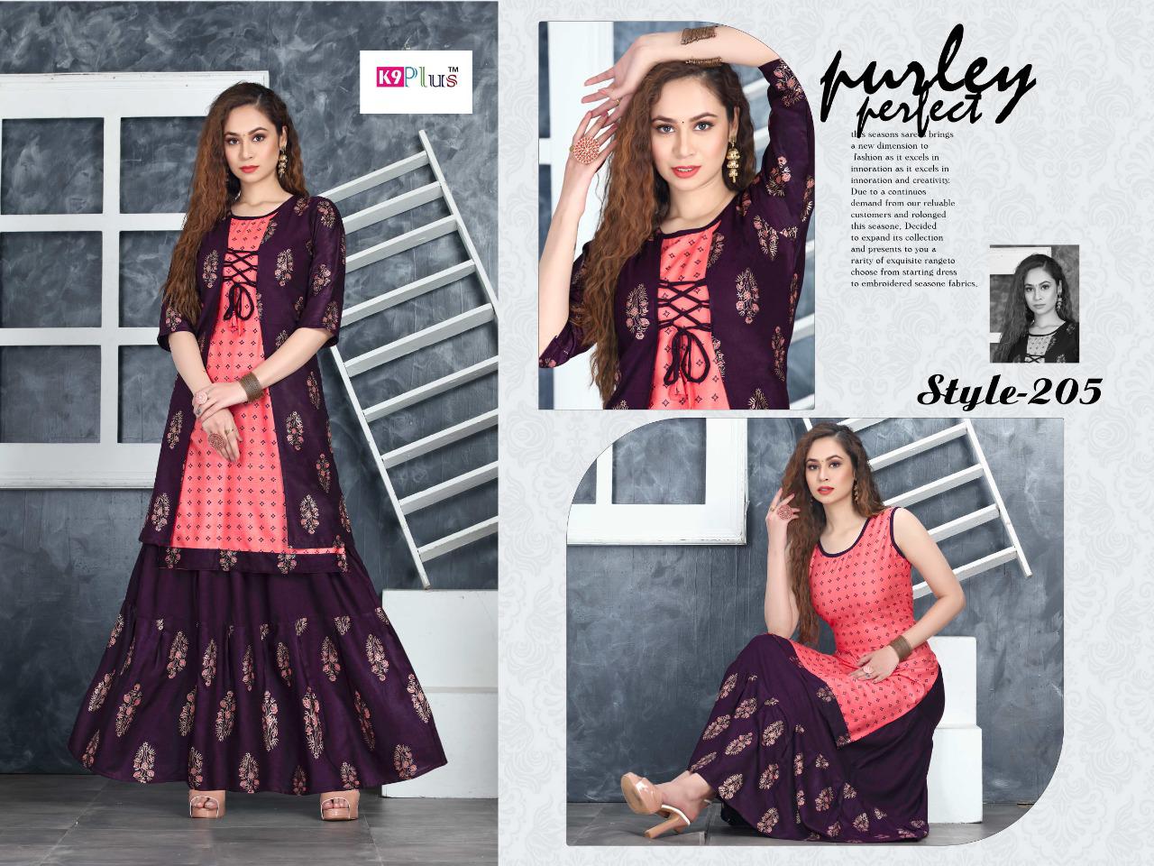 K9 Hello Jacket Fancy Festive Wear Rayon Designer Fancy Kurti With Skirt Collection